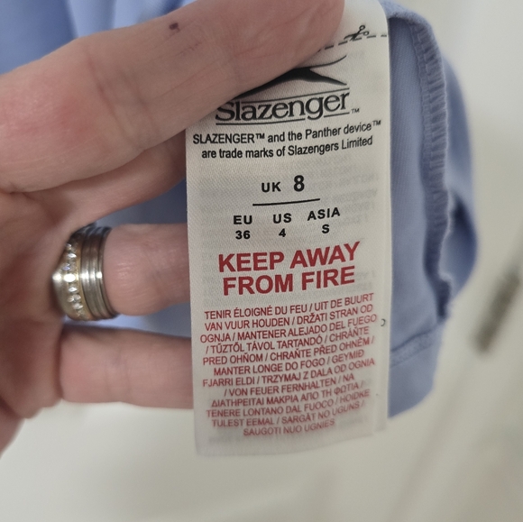 Slazenger Blue Obe Shoulder Mini Tennis Dress Size 4 - Picture 10 of 11